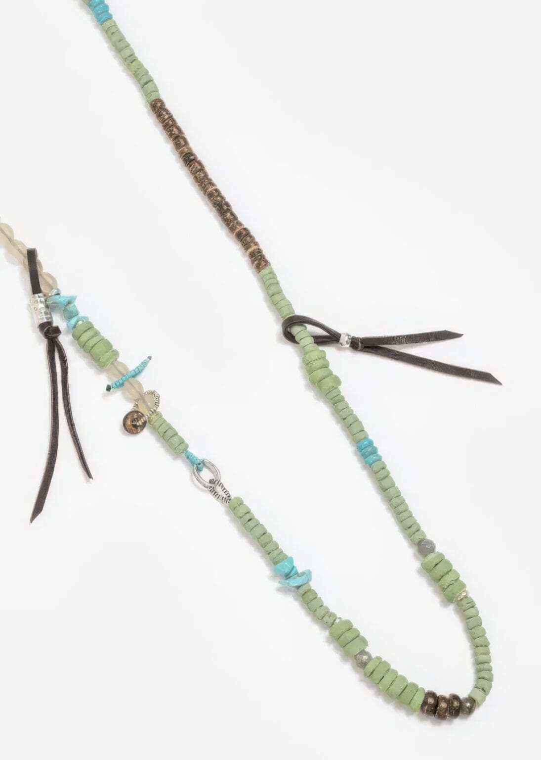 A pair of scissors and some beads on a white background