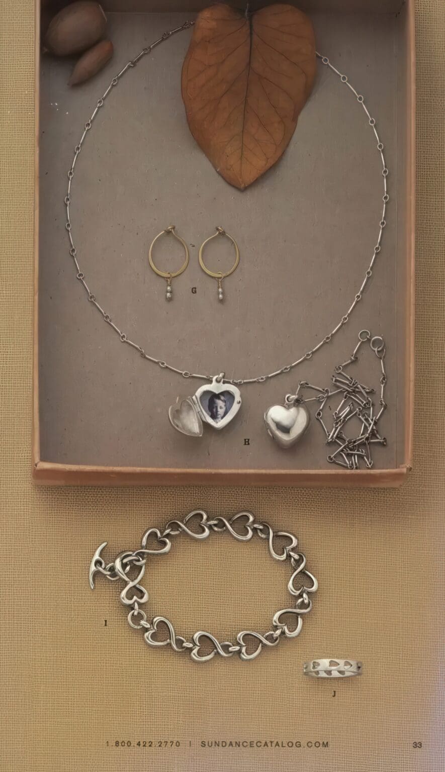 A box with some jewelry on it