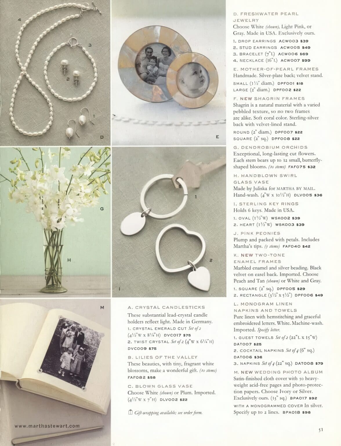 A page of jewelry and an article about the wedding.